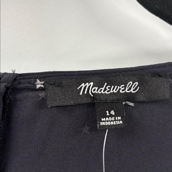 Madewell Alicia Long-sleeve Scoop Neck Midi Dress in night stars NWT - Picture 7 of 16